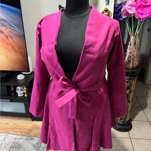 JustFab Fuchsia Women's Blazer with Belt